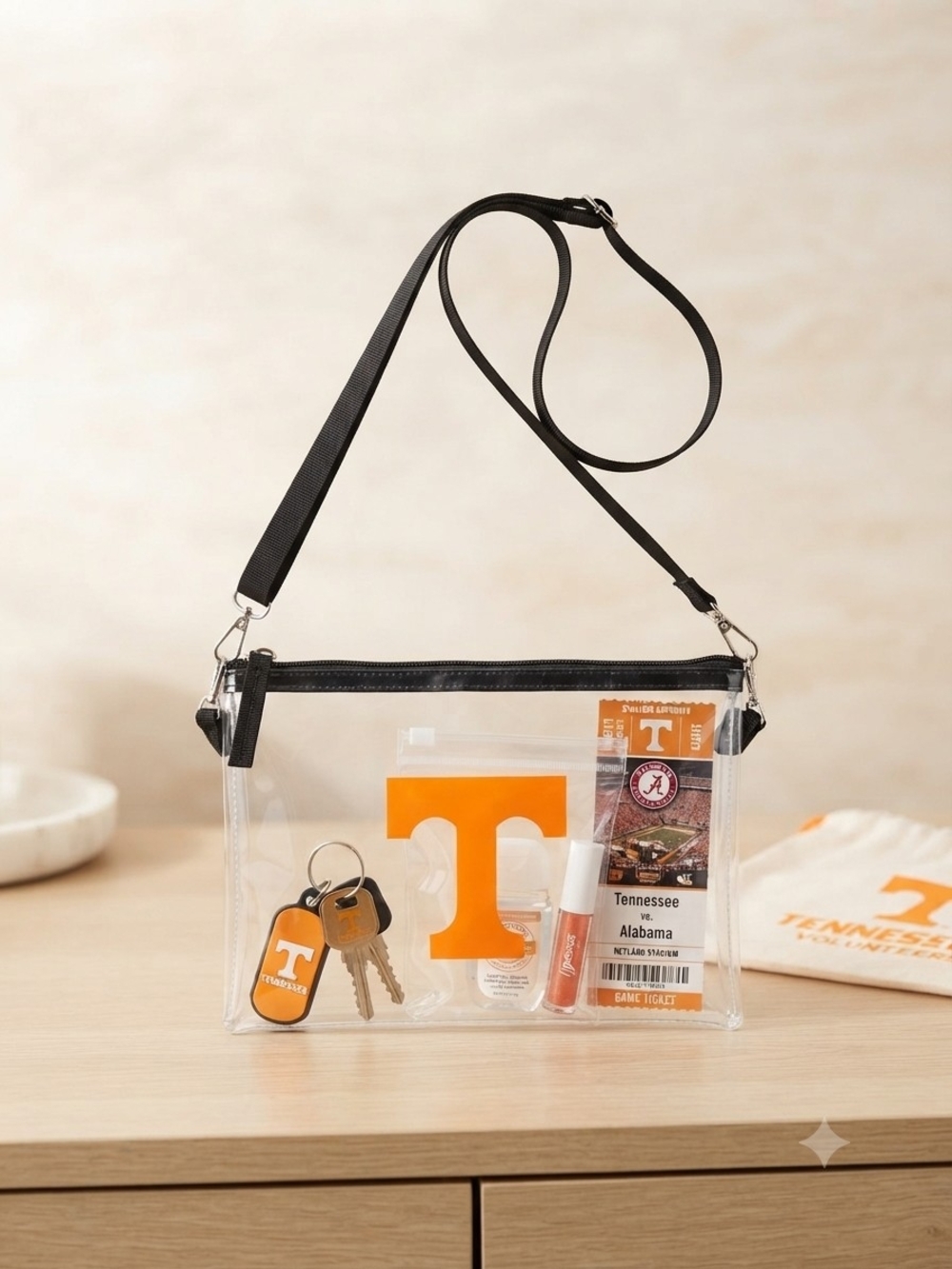 Tennessee Vols Clear Stadium Crossbody Bag Logo Game Day Purse
